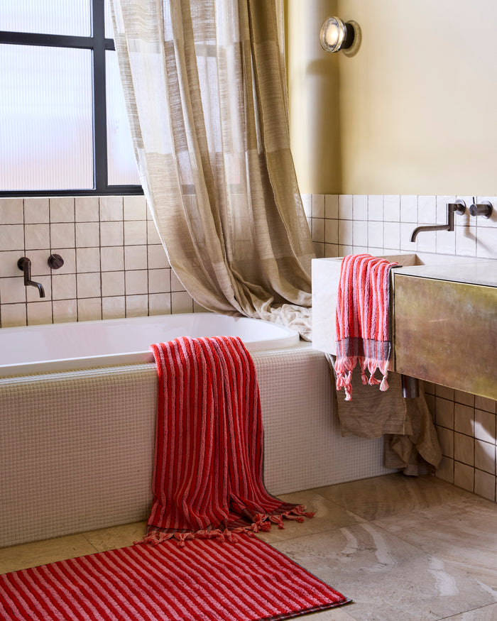 Sweet Love Stripe Turkish Bath Towel