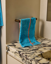 Aegean Stripe Bamboo Terry Hand Towel