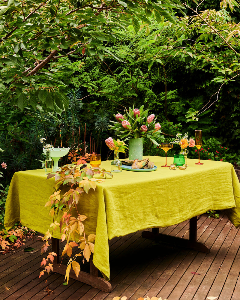 Pear Round Linen Tablecloth