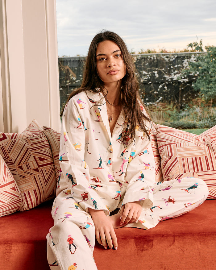 Snow Bunnies Flannelette Adult Long Sleeve Shirt & Pant Pyjama Set