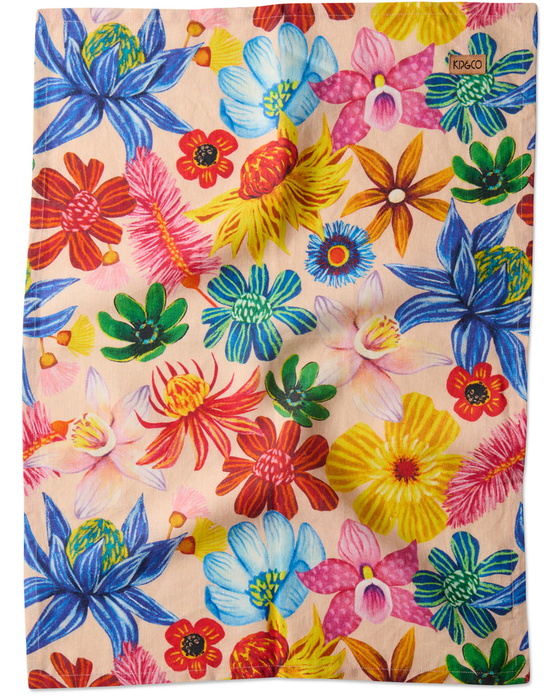 Wild Flowers In Bloom Tea Towel
