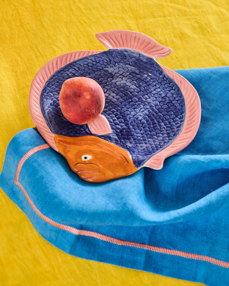 Lobster Embroidered 4P Napkin Set