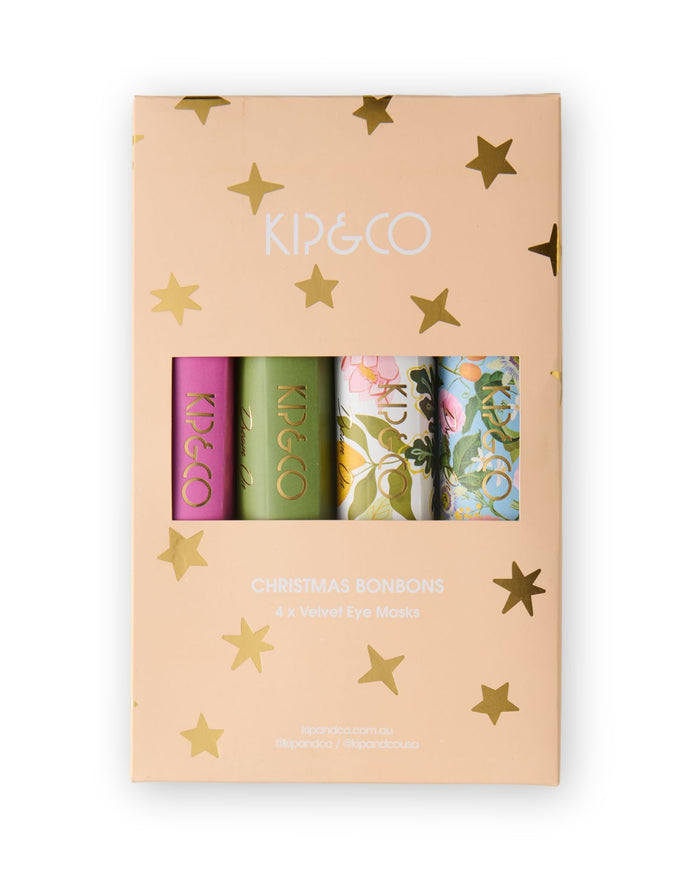 Festive Cheer Velvet Bon Bon Eye Mask 4P Set