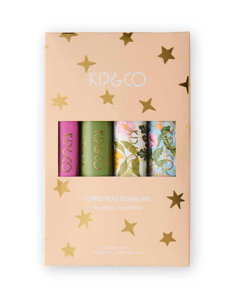 Festive Cheer Velvet Bon Bon Eye Mask 4P Set