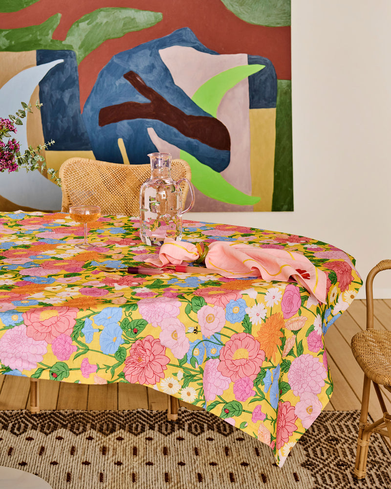 Wild Flower Embroidered 4P Napkin Set