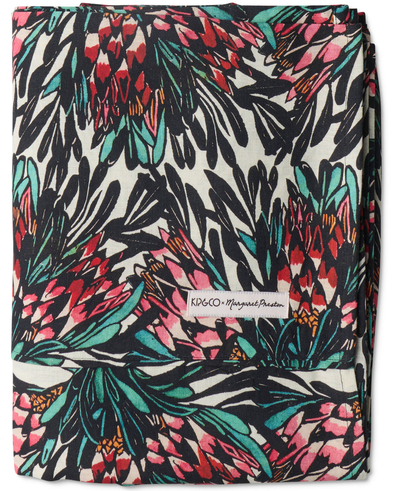 kip-co-x-margaret-preston-protea-party-linen-flat-sheet