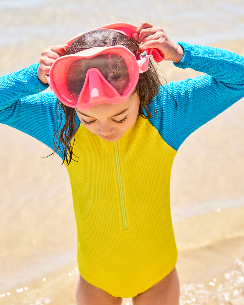 Splash Crinkle Long Sleeve Bathers