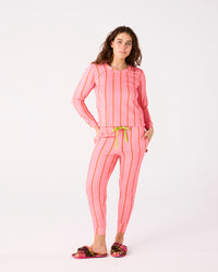 Wategos Soiree Stripe Adult Organic Cotton Long Sleeve Pyjama Top & Slouch Pant Set