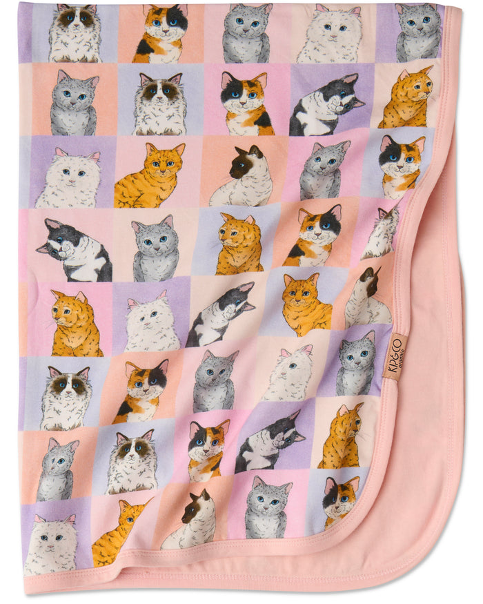 Kitty Cat Organic Cotton Snuggle Blanket