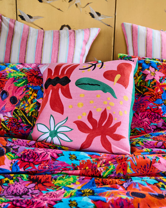 Kip&Co x Jenny Kee Our Sunburnt Country Embroidered Cushion