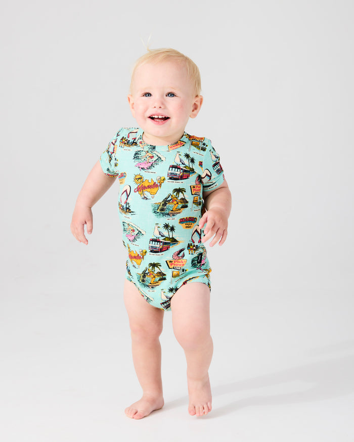 Kip&Co x Mambo Mambo World Organic Short Sleeve Romper