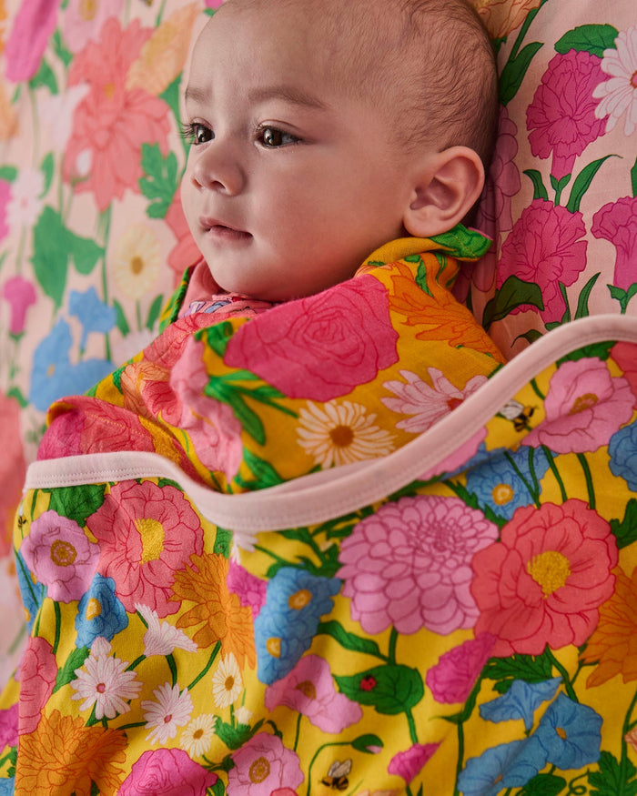 Follow The Sun Yellow Organic Cotton Snuggle Blanket