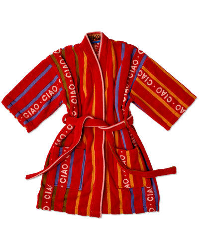 Ciao Stripe Terry Mini Bath Robe