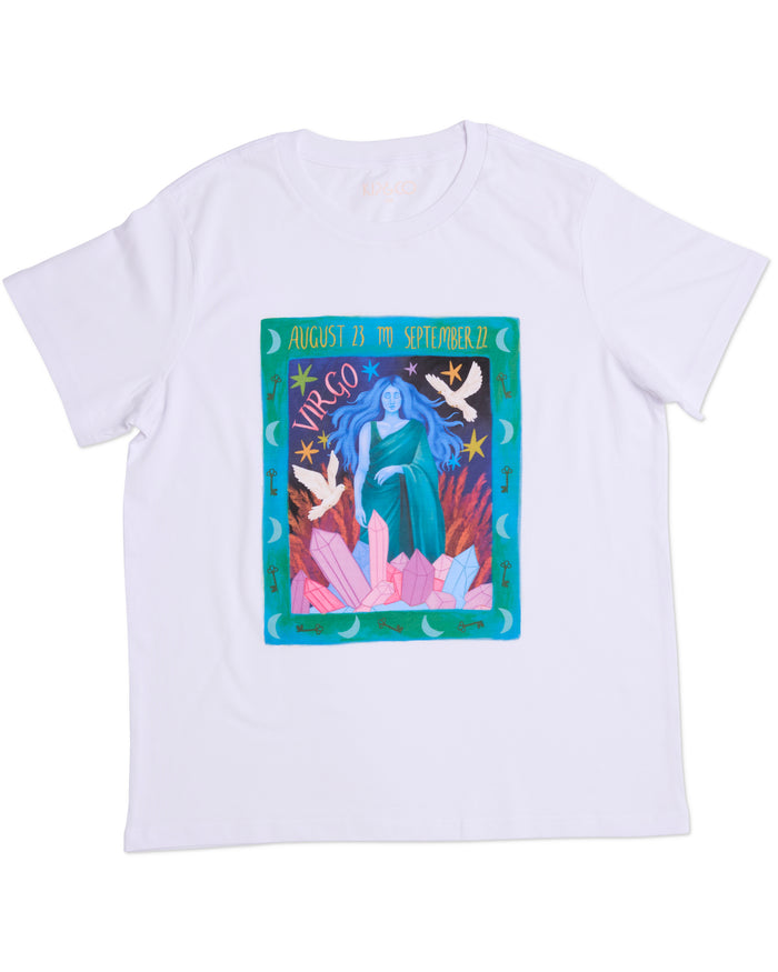 Zodiac Virgo Adult Organic Cotton T-shirt