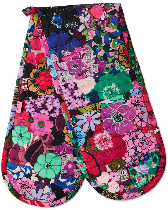 Kip&Co x Romance Was Born Flower Power Pink Double Oven Mitt