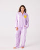 Lavender Honey Adult Velvet Long Sleeve Shirt & Pant Pyjama Set