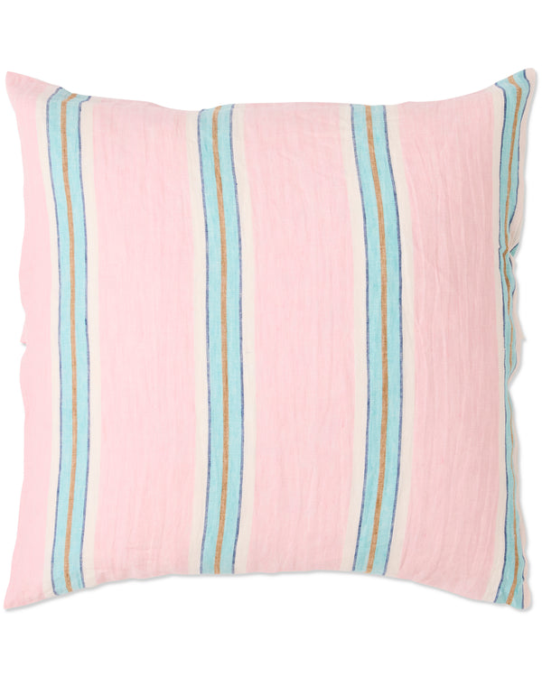 Tickled Pink Stripe Linen European Pillowcases