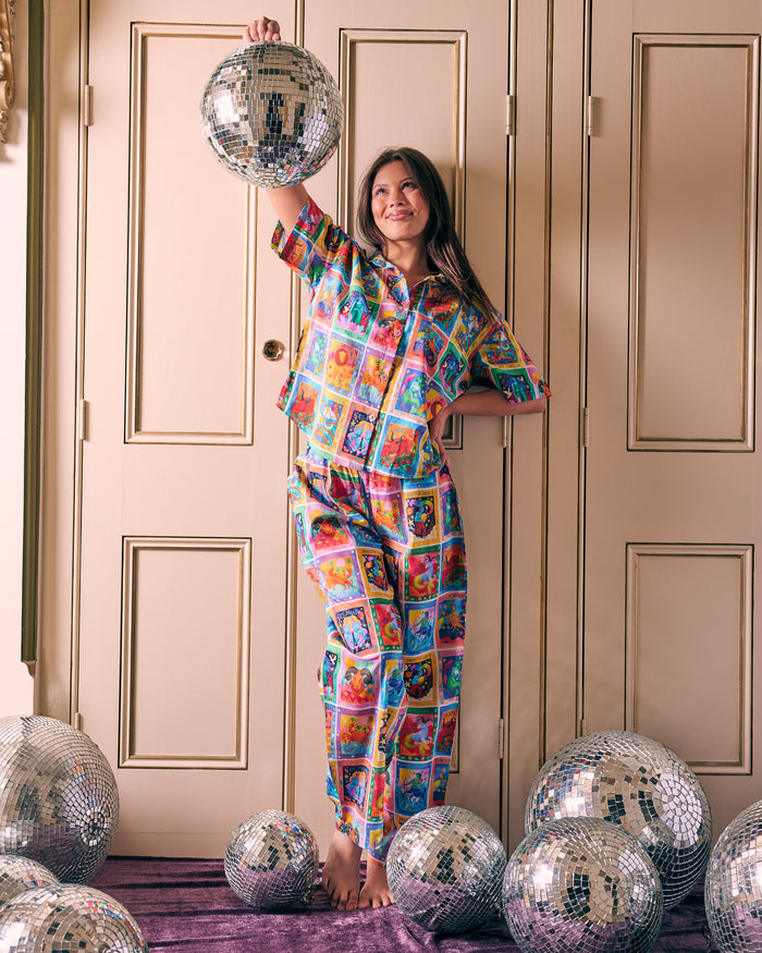 Zodiac Adult Organic Cotton Short Sleeve Shirt & Pant Pyjama Set