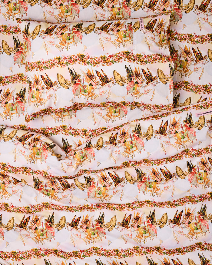 Kip&Co x Fairyland Fairy Friends Forever Organic Cotton Fitted Sheet