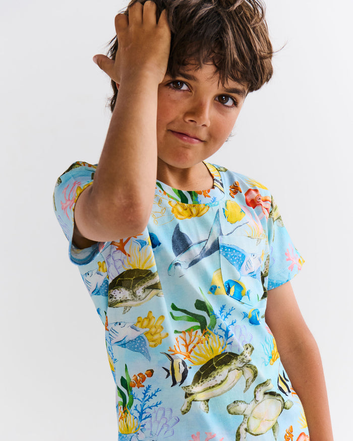 Reef Life Kids Organic Cotton Short Sleeve Tee & Short Pyjama Set