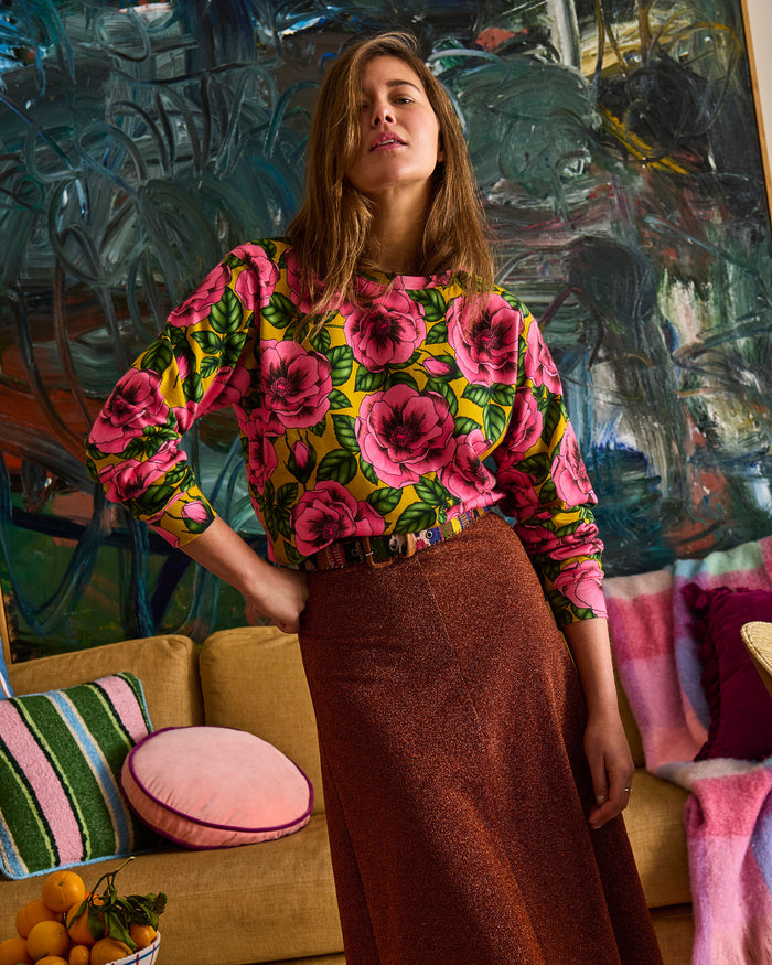 Golden Peony Adult Organic Cotton Sweater