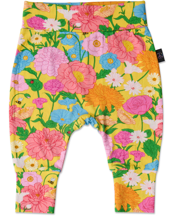 Follow The Sun Yellow Organic Drop Crotch Pant