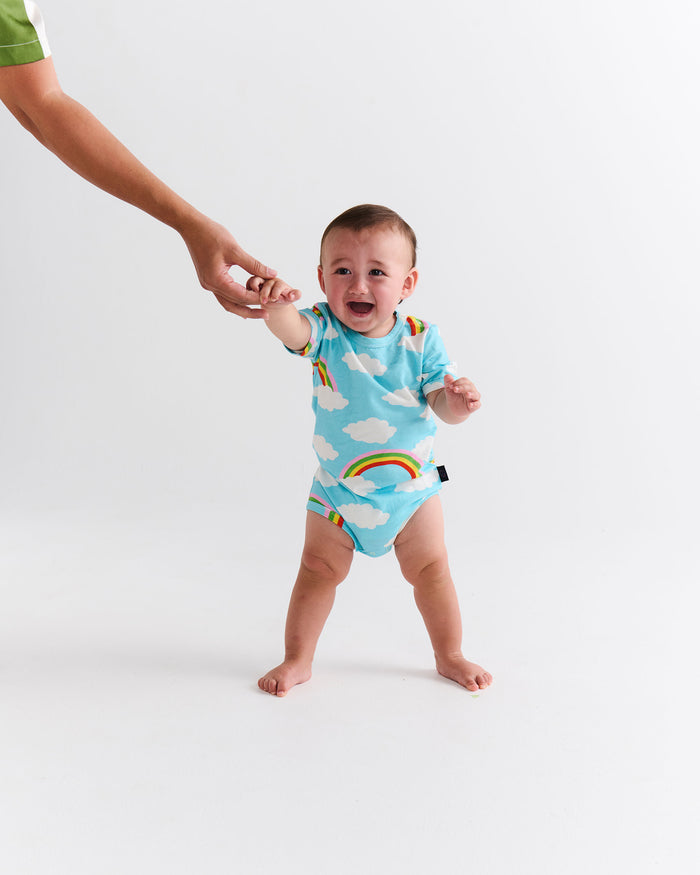 Cloudy Dayz Organic Short Sleeve Romper