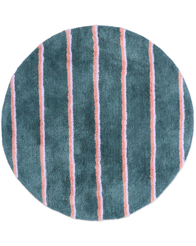 Wakame Crush Stripe Round Bath Mat