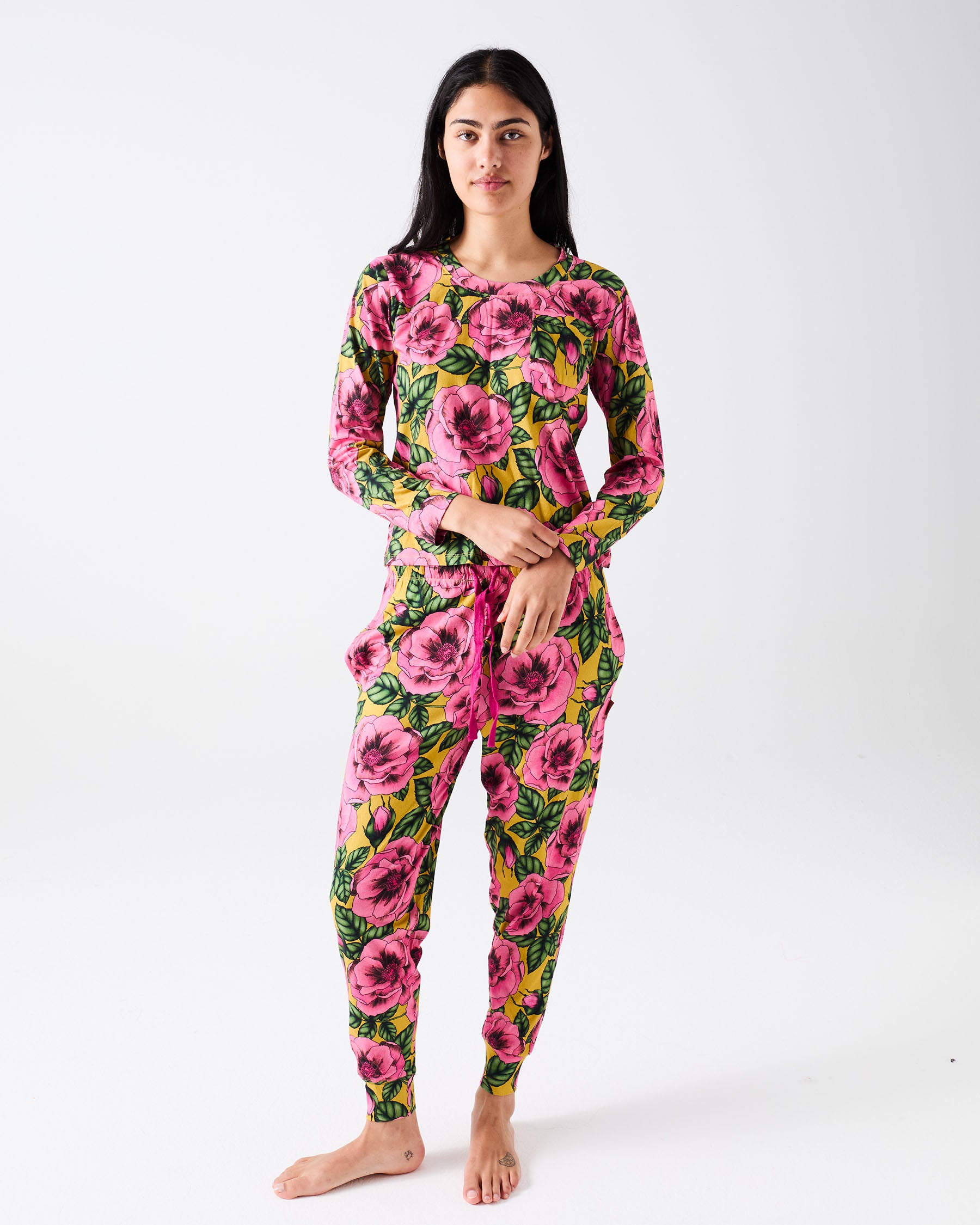 Kip&Co Golden Peony Organic Cotton Pyjama Set + extra 15% off sale with code EXTRA15