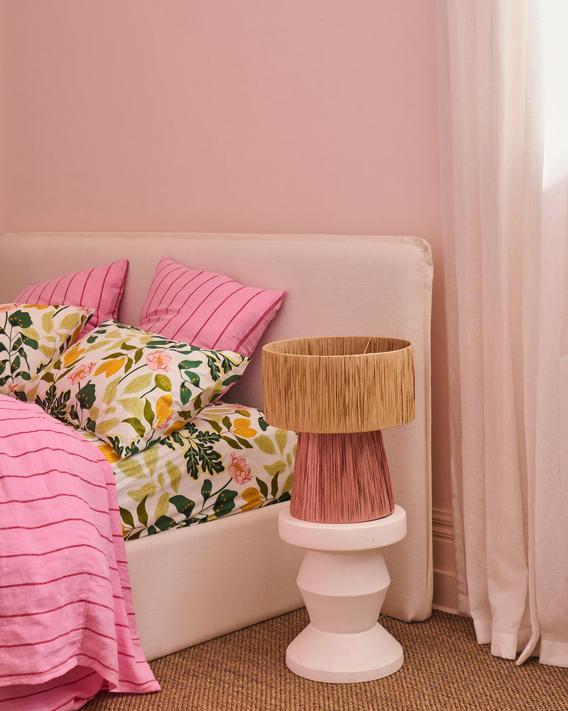 Sassafras Raffia Lamp