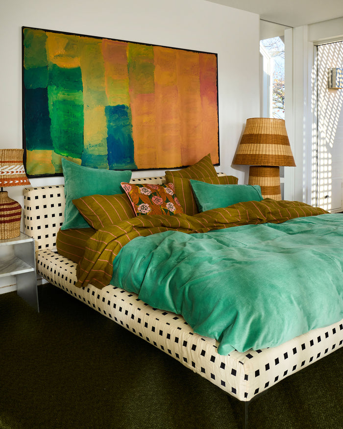 Pistachio Velvet Quilt Cover