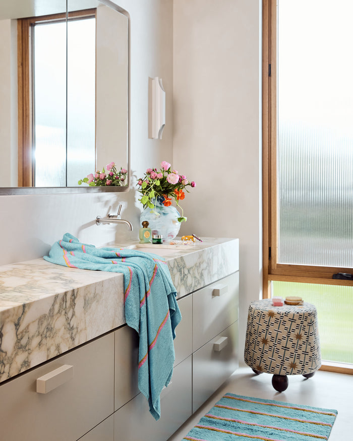 Aegean Stripe Bath Mat