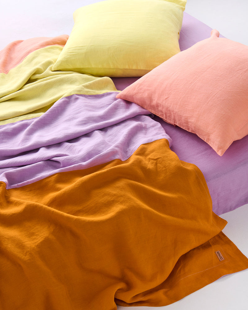 Lemon Butter Linen European Pillowcases