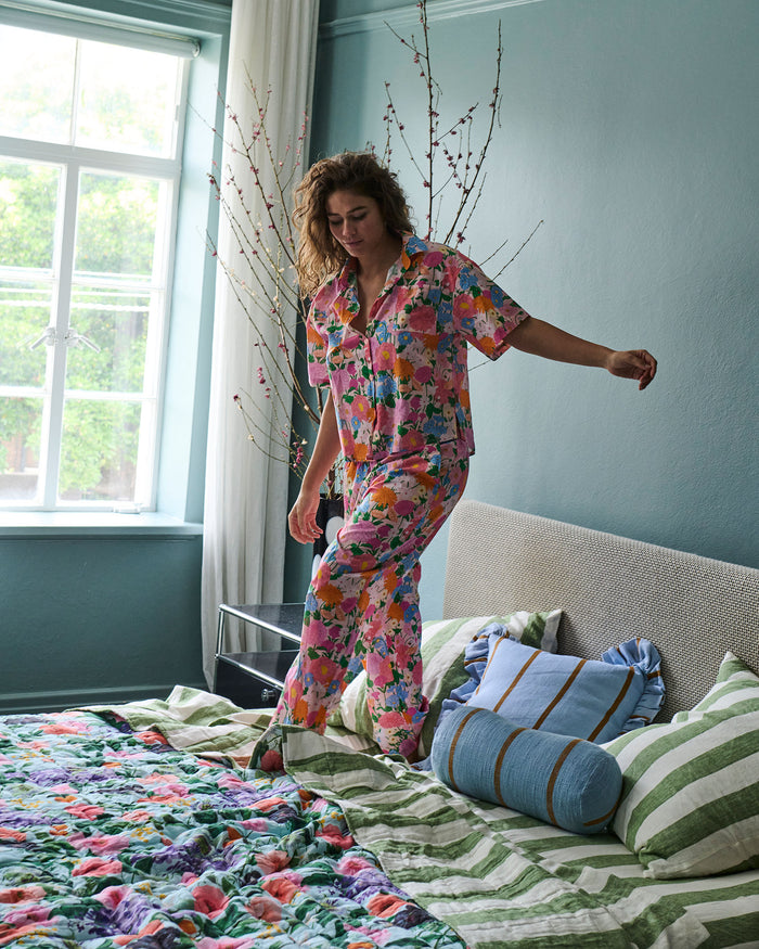 Follow The Sun Adult Organic Cotton Short Sleeve Shirt & Pant Pyjama Set