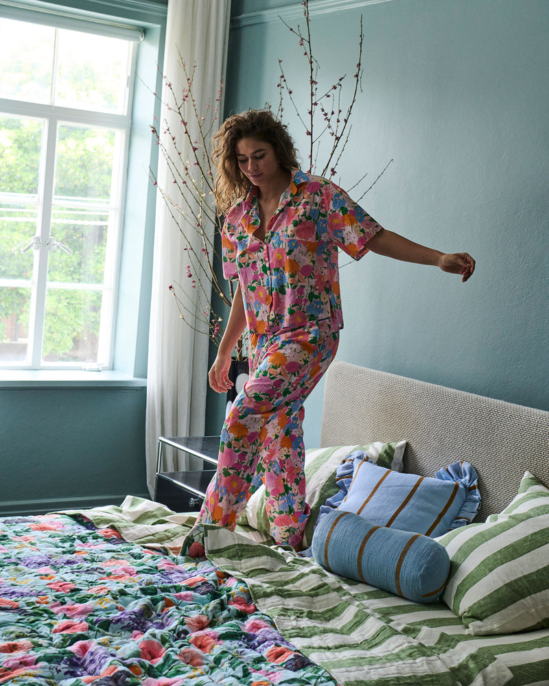 Follow The Sun Adult Organic Cotton Short Sleeve Shirt & Pant Pyjama Set