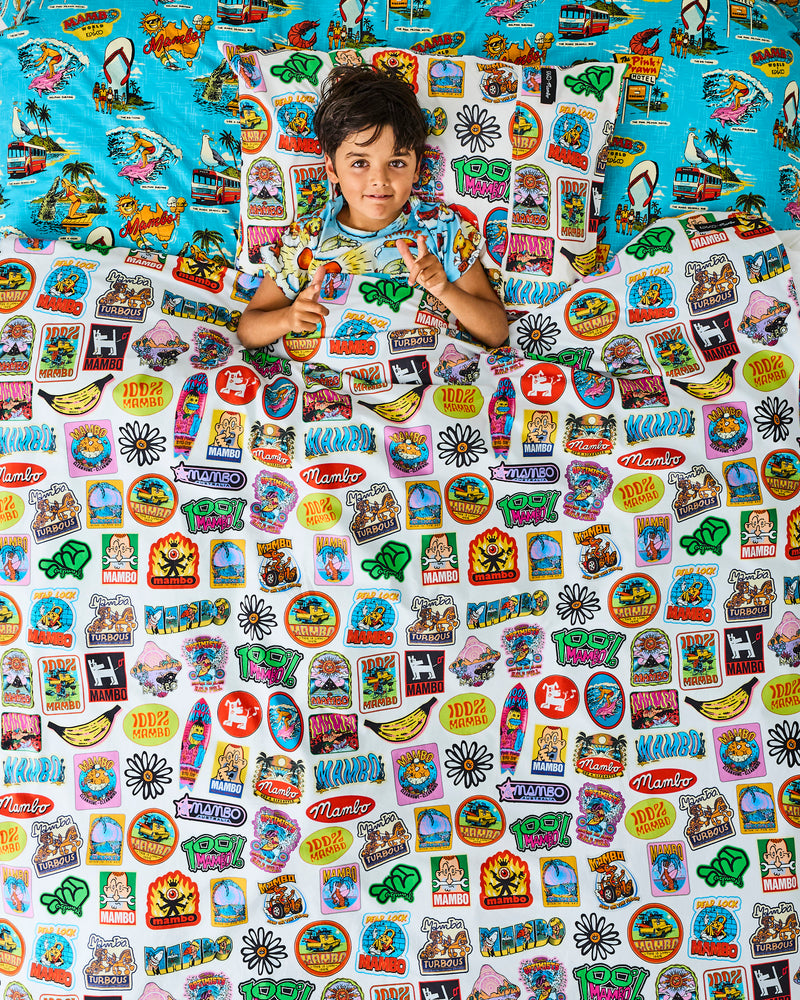 Kip&Co x Mambo Sticker Club Organic Cotton Pillowcase