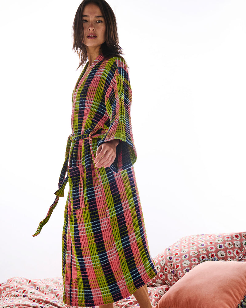 Florida Tartan Waffle Bath Robe