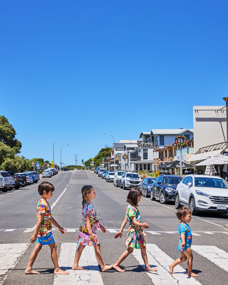 Kip&Co x The Beatles Big Flower Dreamscape Organic Cotton Everyday Dress