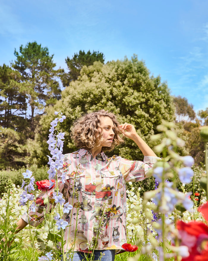 Kip&Co x Margaret Preston Still Life Silk Shirt