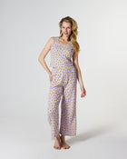 Sunflower Delight Lilac Adult Pointelle Tank & Pants Pyjama Set