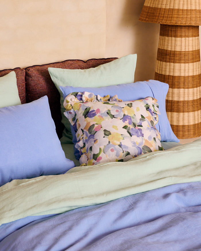 Vista Blue Linen Pillowcases