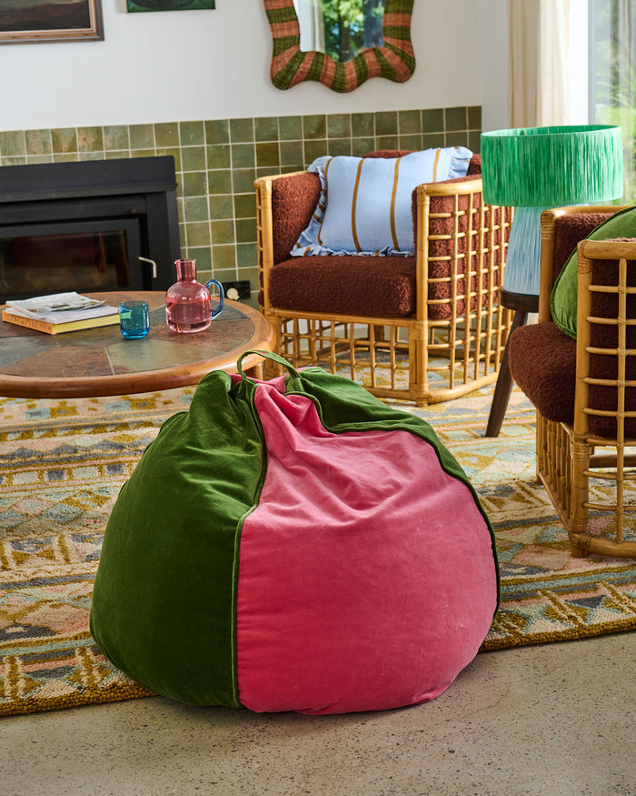 Prickly Pear Velvet Beanbag