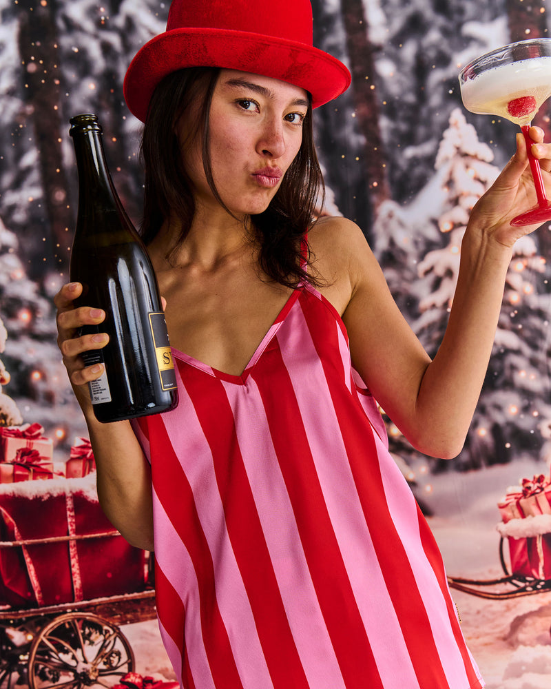 Santa Baby Adult Eco Satin Cami Nightie