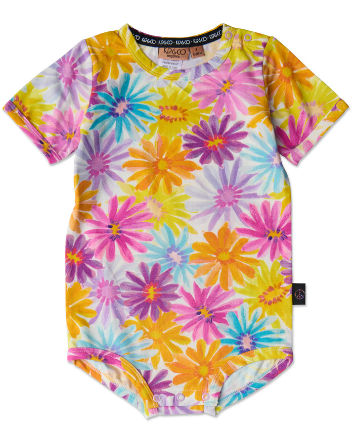 Petal Power Organic Short Sleeve Romper