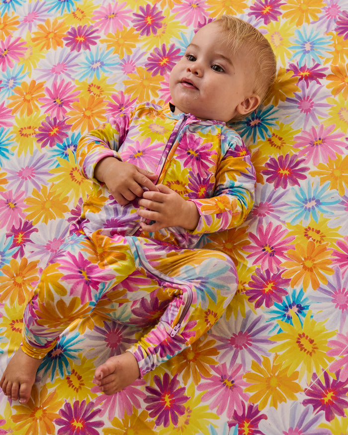 Petal Power Organic Long Sleeve Zip Romper