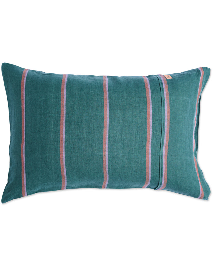 Wakame Crush Stripe Linen Pillowcases