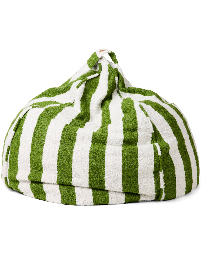 Moss Stripe Boucle Beanbag