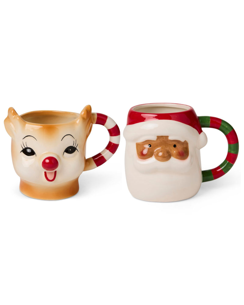 Rudolph and Santa Mug 2P Set