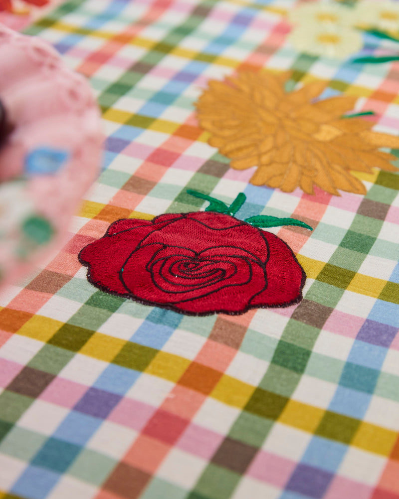 Sweet Flowers Tartan Table Runner