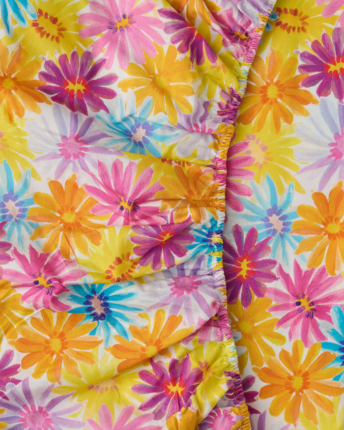 Petal Power Organic Cotton Baby Fitted Sheet